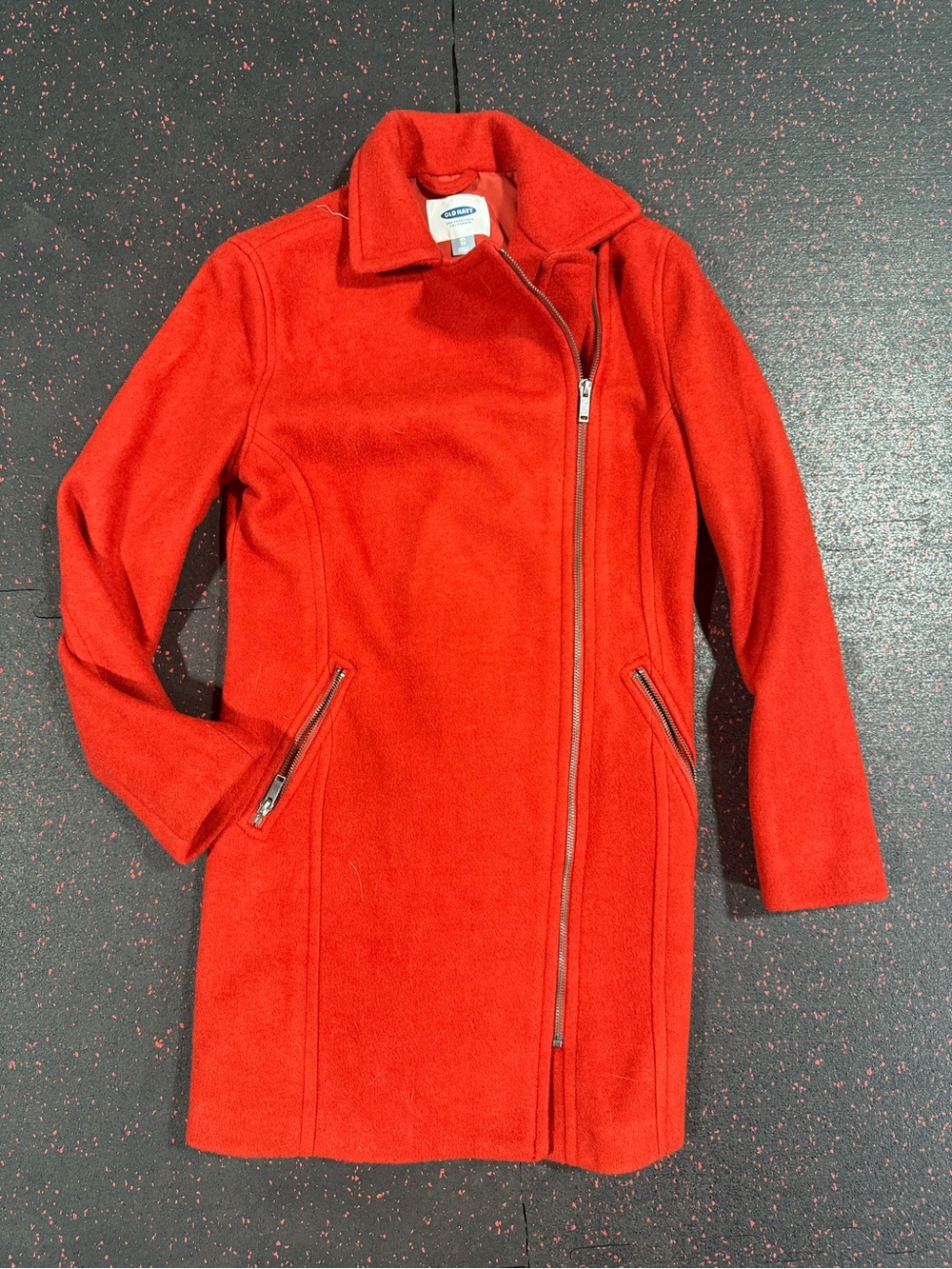Old Navy Red Women's Asymmetrical Zip Coat